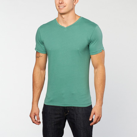 Pima Cotton V-Neck // Green (S)