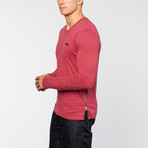 Spenglish // Side Zipper V-Neck // Burgundy (XL)