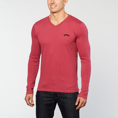 Spenglish // Side Zipper V-Neck // Burgundy (S)