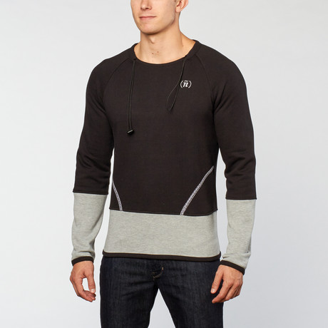 Toggle Sweatshirt // Black + Grey (S)