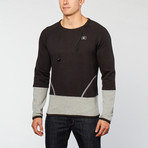 Toggle Sweatshirt // Black + Grey (XL)