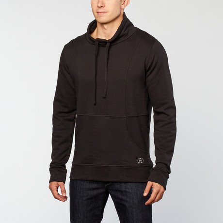 Cowl Neck Sweatshirt // Black (S)