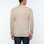 Wool + Cashmere V-Neck Sweater // Beige Dirty Effect (M)