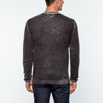 Wool + Cashmere V-Neck Sweater // Anthracite Dirty Effect (M)