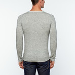 Wool Blend V-Neck Sweater // Grey (S)