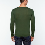 Alexandro Wool + Cashmere V-Neck Sweater // Deep Green (S)