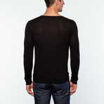 Alexandro Wool + Cashmere V-Neck Sweater // Black (S)