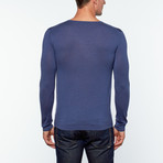 Alexandro Wool + Cashmere V-Neck Sweater // Deep Blue (S)