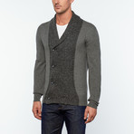 Nicholas Cashmere + Wool Shawl Collar Cardigan // Grey Melange (M)