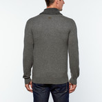 Nicholas Cashmere + Wool Shawl Collar Cardigan // Grey Melange (M)