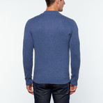Corviglia Wool + Cashmere Zip-Up Sweater // Deep Blue (L)
