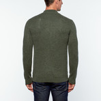 Corviglia Wool + Cashmere Zip-Up Sweater // Khaki (XL)
