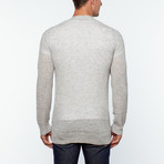 Free Edge Cashmere + Silk Blend Cardigan // Light Grey Melange (L)