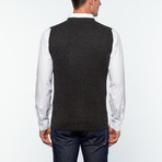 Cashmere Captain Sweater Vest // Anthracite (L)