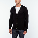 Jhonson Cashmere V-Neck Cardigan // Black (S)