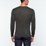 Utku Silk + Cashmere V-Neck Sweater // Greyish Brown (XL)