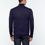 Utku Silk + Cashmere Turtleneck Sweater // Navy Blue (M)