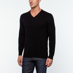 Cashmere V-Neck Sweater // Black (S)