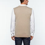 Gio Cashmere Sweater Vest // Dark Grey Melange (L)