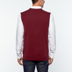 Gio Cashmere Sweater Vest // Hot Bordeaux (L)