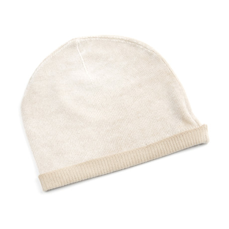 Wool + Cashmere Hat // Beige Dirty Effect