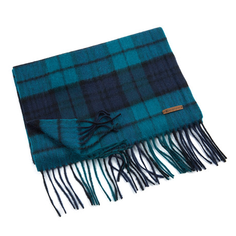 Patrick Cashmere Scarf  // Space Green Check