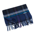 Patrick Cashmere Scarf // Navy Blue Plaid