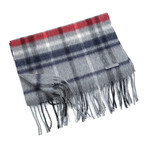 Patrick Cashmere Scarf // Grey + Black Plaid