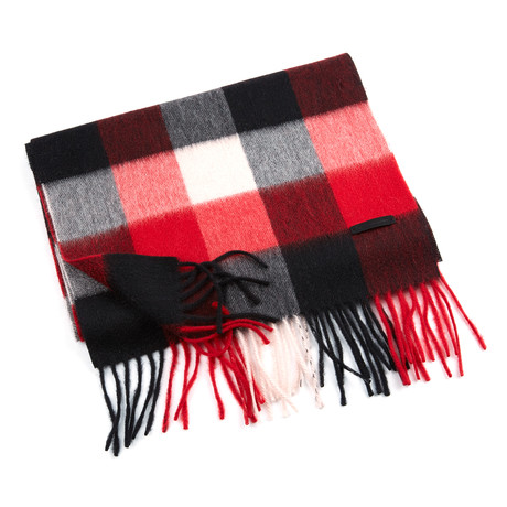 Patrick Cashmere Scarf // Black Check