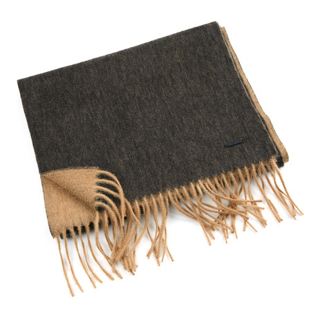 Patrick Cashmere Double Scarf // Camel + Black