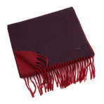 Patrick Cashmere Double Scarf   // Dark Red + Navy