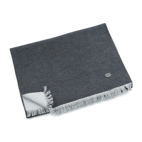 Lotus Silk Double Scarf // Light Grey + Dark Grey