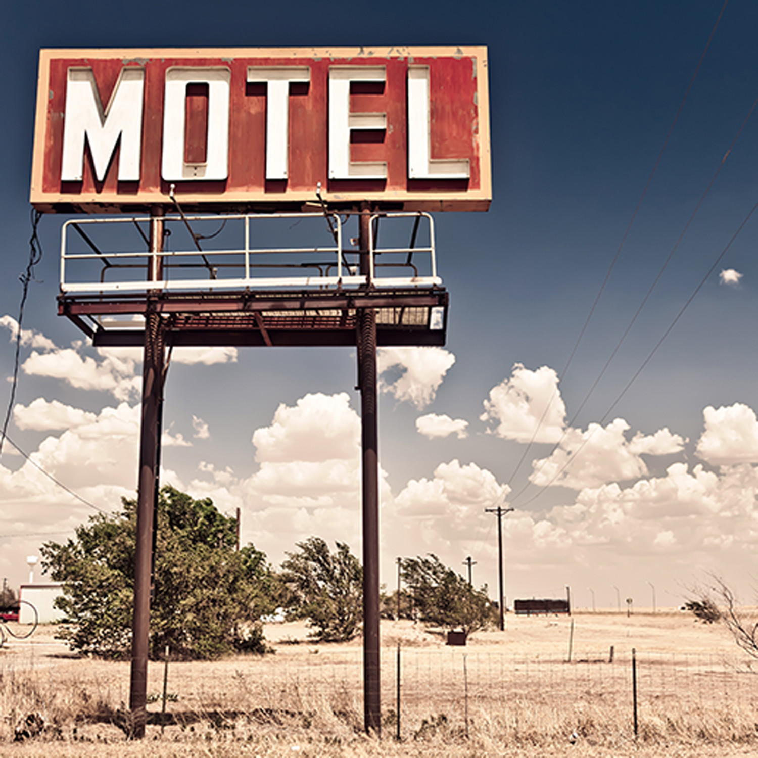 Vintage Motel Sign on Route 66 - Eazy Wallz - Touch of Modern
