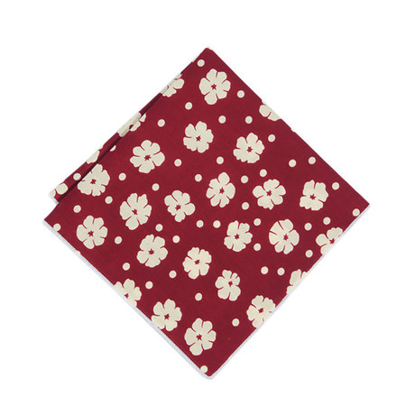 Floral Pocket Square // Wine