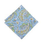 Darjeeling Pocket Square // Blue + Green