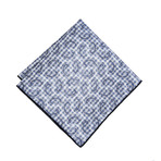 Gingham Pocket Square // Blue Paisley