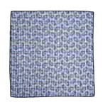 Gingham Pocket Square // Blue Paisley