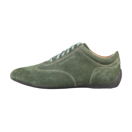 Imola Suede Low-Top Sneaker // Forest Green (Euro: 39)