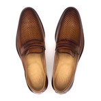 Woven Penny Loafer // Brown (Euro: 43)
