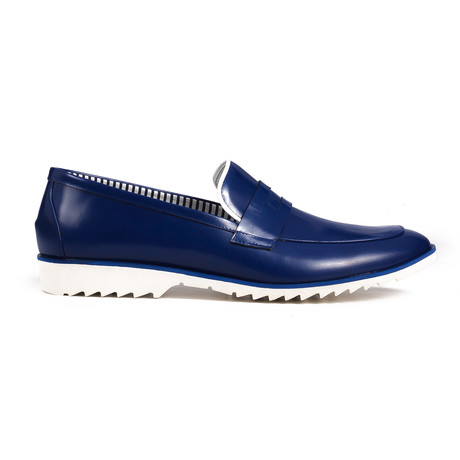 Penny Loafer // Blue + White (Euro: 40)