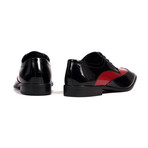 Patent Two Tone Derby // Black + Red (Euro: 40)