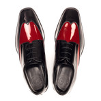 Patent Two Tone Derby // Black + Red (Euro: 40)