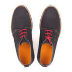 Nubuck Contrast Laced Chukka // Navy Blue + Red (Euro: 42)