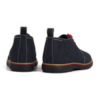 Nubuck Contrast Laced Chukka // Navy Blue + Red (Euro: 40)