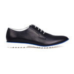 Perforated Oxford // Navy Blue + White (Euro: 42)