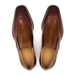 Medallion Wingtip Slip-On // Brown (Euro: 42)