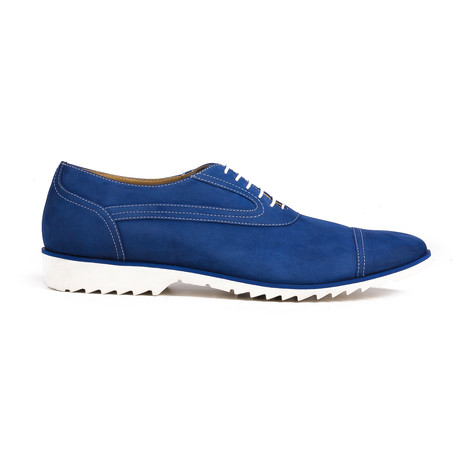 Nubuck Cap-Toe Oxford // Blue + White (Euro: 40)