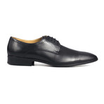 Perforated Cap-Toe Derby // Black (Euro: 44)