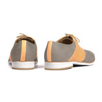 Nubuck + Leather Two Tone Oxford // Grey + Orange (Euro: 44)