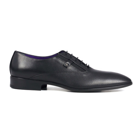 Perforated Contrast Interior Oxford // Black + Purple (Euro: 40)